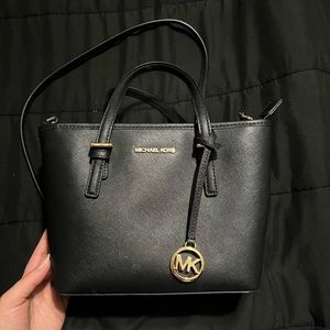 MICHAEL MICHAEL 
Jet Set Travel Extra-Small Saffiano Leather Top-Zip Tote Bag